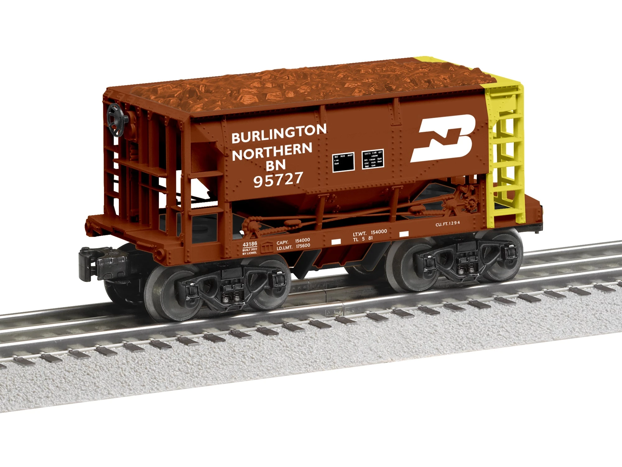 Lionel 2243180 O Gauge Burlington Northern BN Ore Car 6 Pack #1 - Image 6