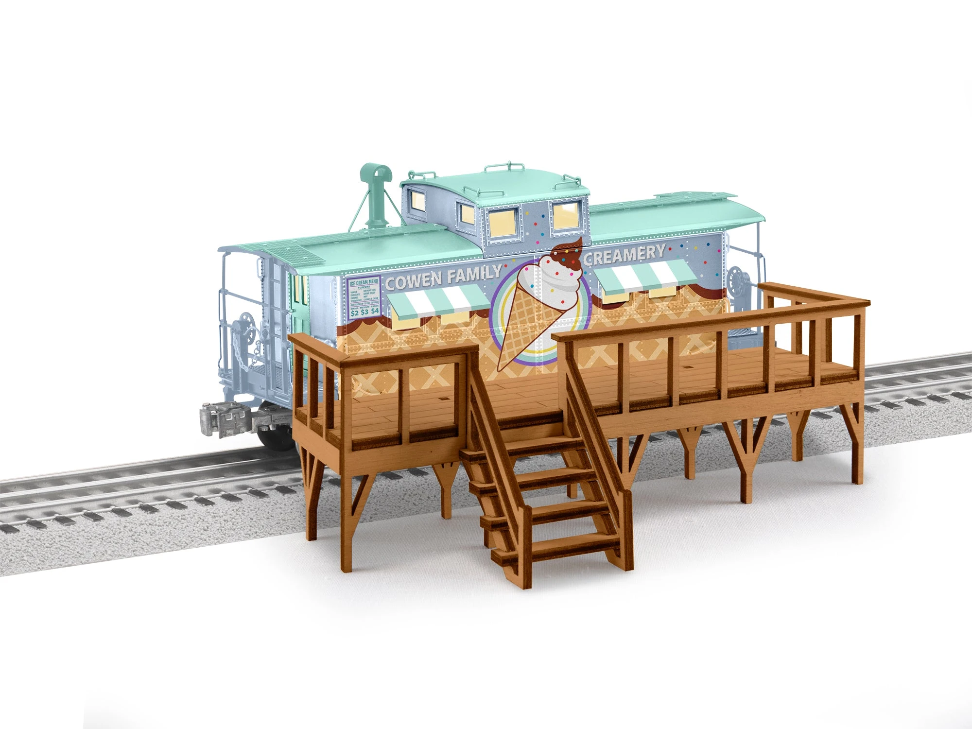 Lionel 2329130 O Gauge Caboose With Deck Cowen's Family Creamery