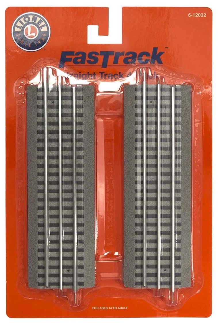 Lionel 6-12032 O Gauge FasTrack 10" Straight 4 Pack