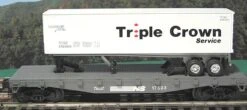 Lionel 6-1750X O Guage Flatcar With Triple Crown Trailer Norfolk Southern NS- NOS