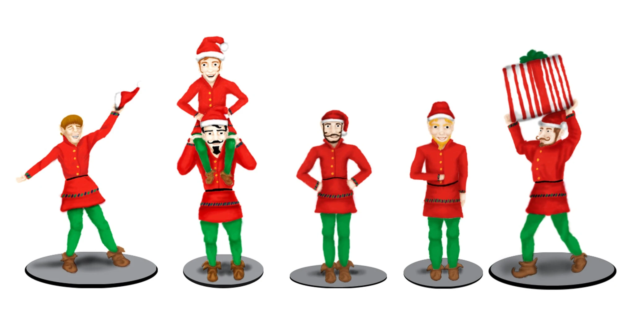 Lionel 6-83185 O Gauge Polar Express™ Figures Add-On Figures Elves 6 Pack