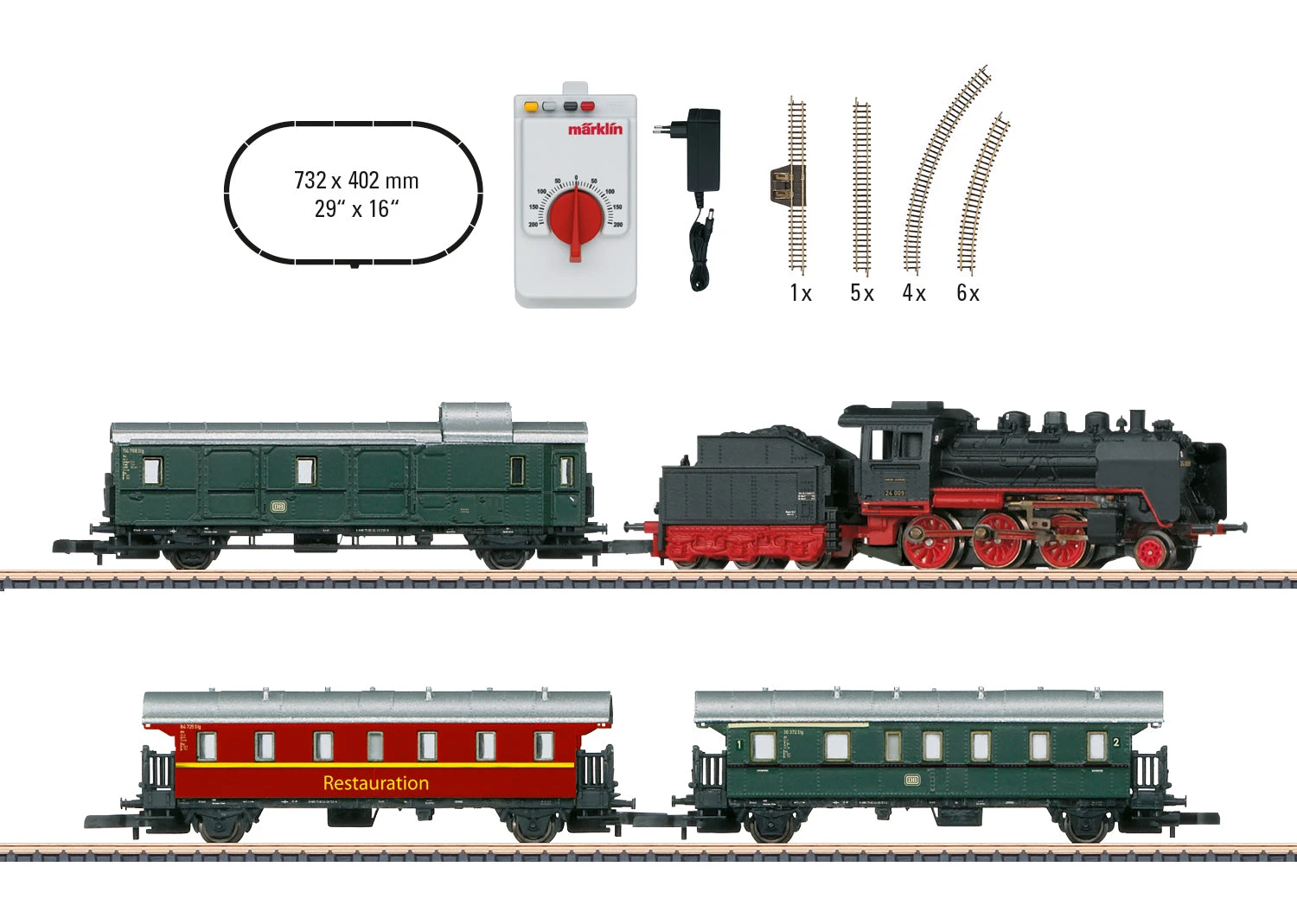 MĂ€rklin 81874 Z Scale American Museum Passenger Starter Set With Steam Loco - Standard DC - Image 4
