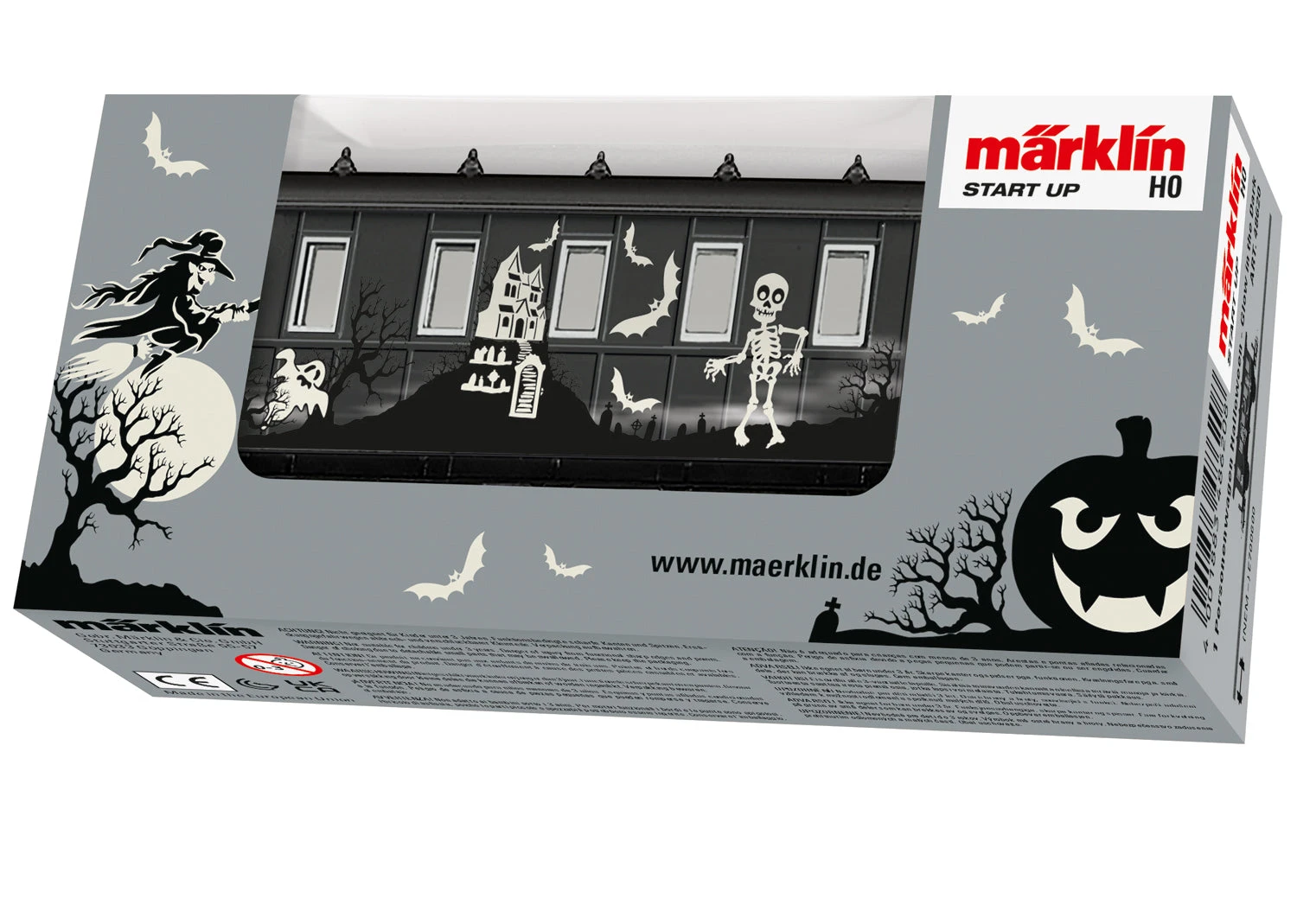 Märklin Start Up 48620 HO Scale Glow In The Dark Halloween Passenger Car - Image 3