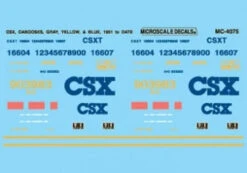 Microscale 4075 HO Scale Mini-Cal CSX Bay Window Cabooses