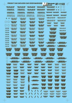 Microscale 87-1122 HO Scale Black Boxcar Door Markings