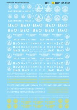 Microscale Decals 87-1457 HO Scale Baltimore & Ohio Cabooses B&O