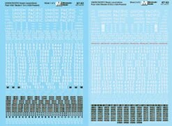 Microscale Decals 87-63 HO Scale Union Pacific Steam Locomotives 2 Sheet Set