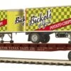 MTH 20-95508 O Scale Premier Pennsylvania PRR Flatcar With Bickels Chips Trailers