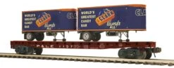 MTH 20-95509 O Scale Premier Pittsburgh & Lake Erie P&LE Flatcar With Clark Bar Trailers