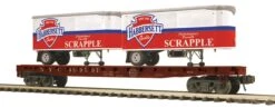 MTH Premier 20-95556 O Scale New York Central NYC Flatcar With Scrapple Pup Trailers