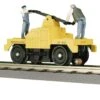MTH 30-2520 O Gauge Operating Hand Car Yellow - NOS