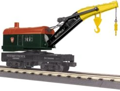 MTH 30-79649 O Gauge RailKing Crane Car Pennsylvania PRR 85384 - NOS