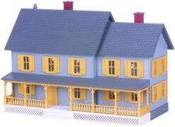 MTH RailKing 30-9001 O Gauge Country House Gray With Yellow Shutters - NOS