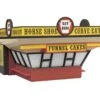 MTH 30-90201 O Gauge RailKing Concession Stand With Lighted Interior Horseshoe Curve Eats - NOS