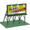 MTH 30-90646 O Gauge Lighted Billboard Jenny’s Market (Bickels Chips)