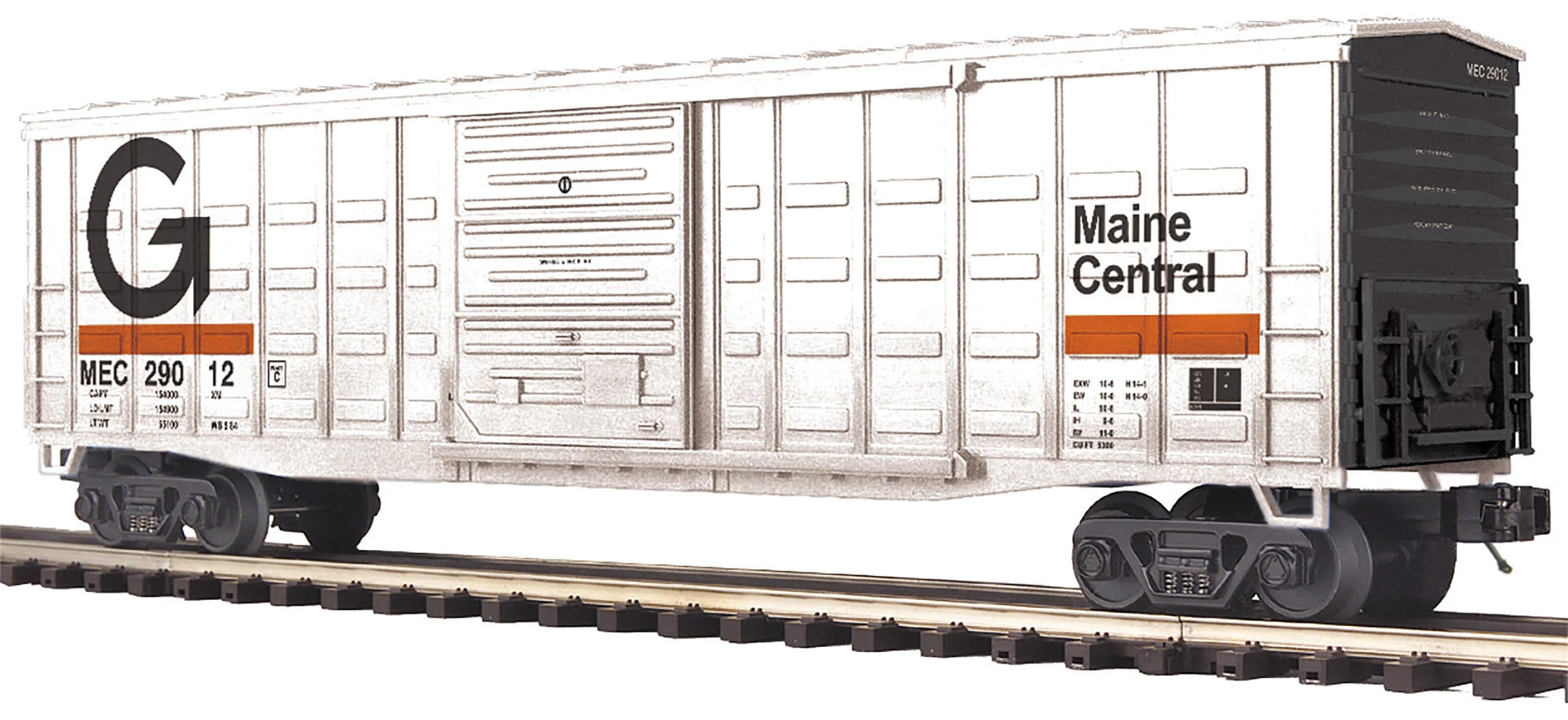 MTH Premier 20-93985 O Scale 50' Waffle Boxcar Guilford Maine Central MEC
