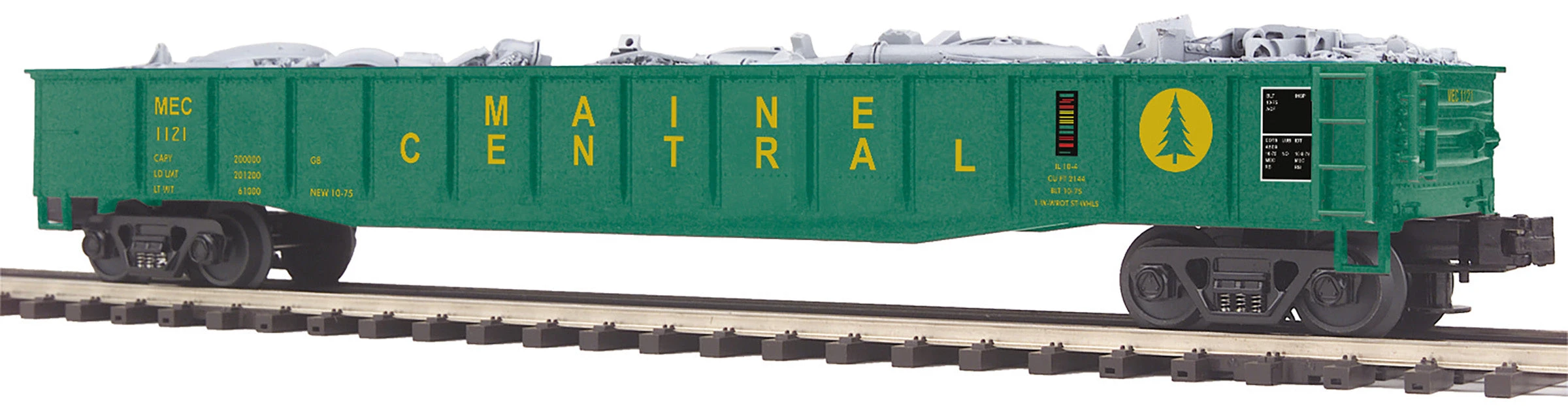 MTH Premier 20-95600 O Scale Gondola With Junk Load Maine Central MEC
