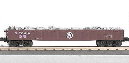 MTH RailKing 30-7015B O Gauge Gondola With Junk Load New York Ontario & Western - NOS