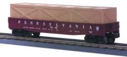 MTH RailKing 30-7209 Gondola With Crates Pennsylvania PRR - NOS