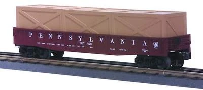 MTH RailKing 30-7209 Gondola With Crates Pennsylvania PRR - NOS