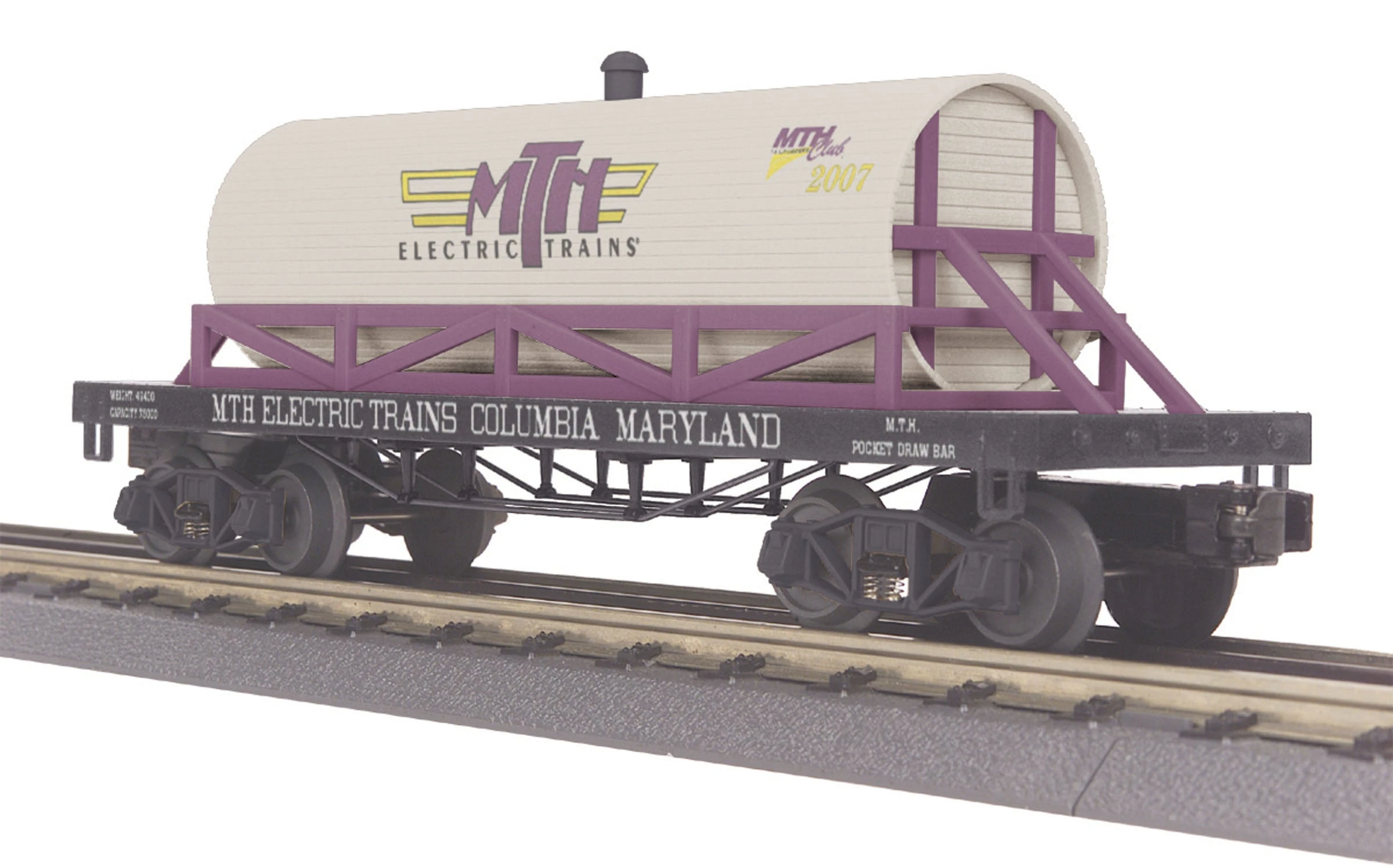 MTH RailKing 30-73235 O Gauge 19th Century Wooden Tank Car MTH Club - NOS