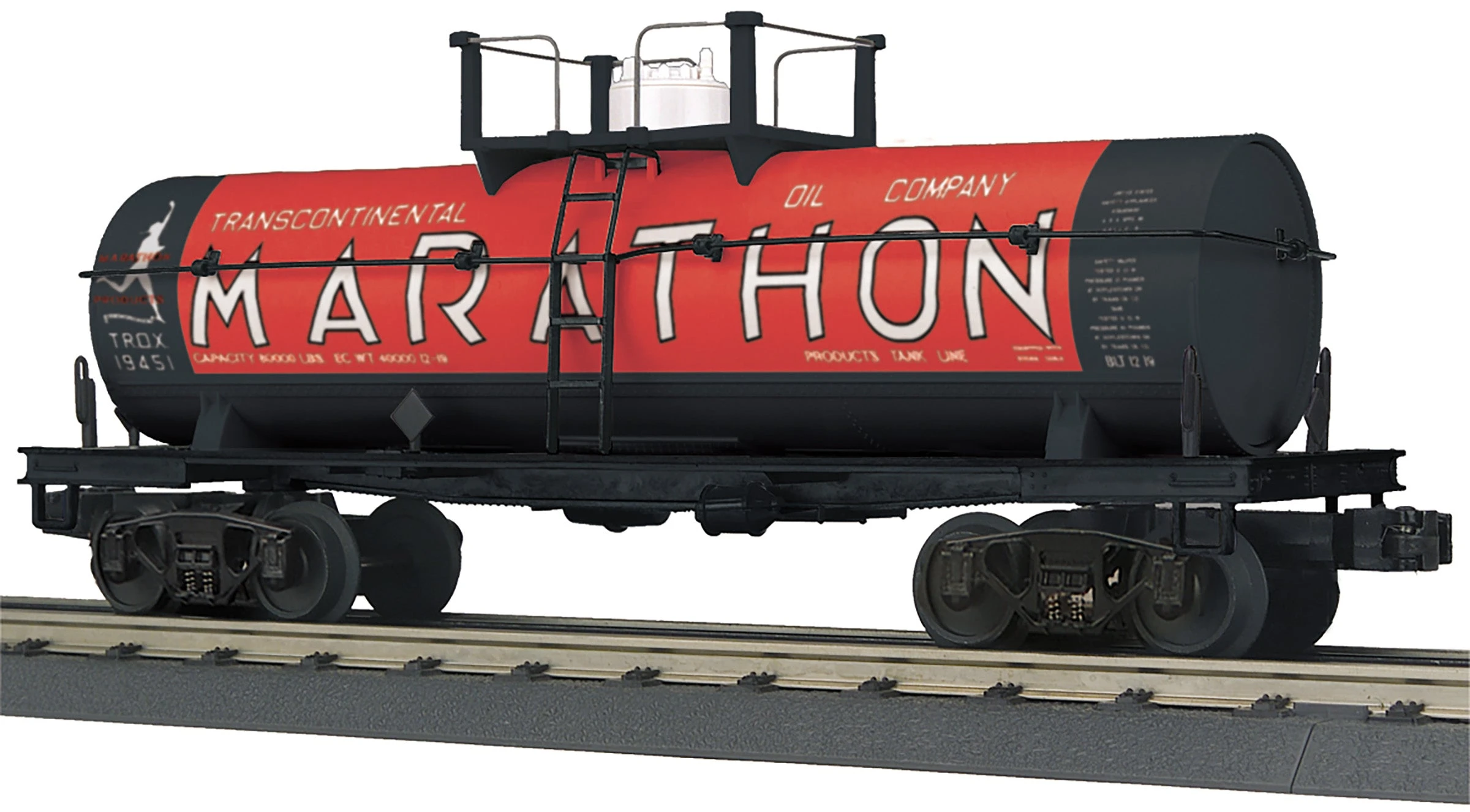 MTH Railking 30-73611 O Gauge 3 Dome Tank Car Marathon TROX 19451