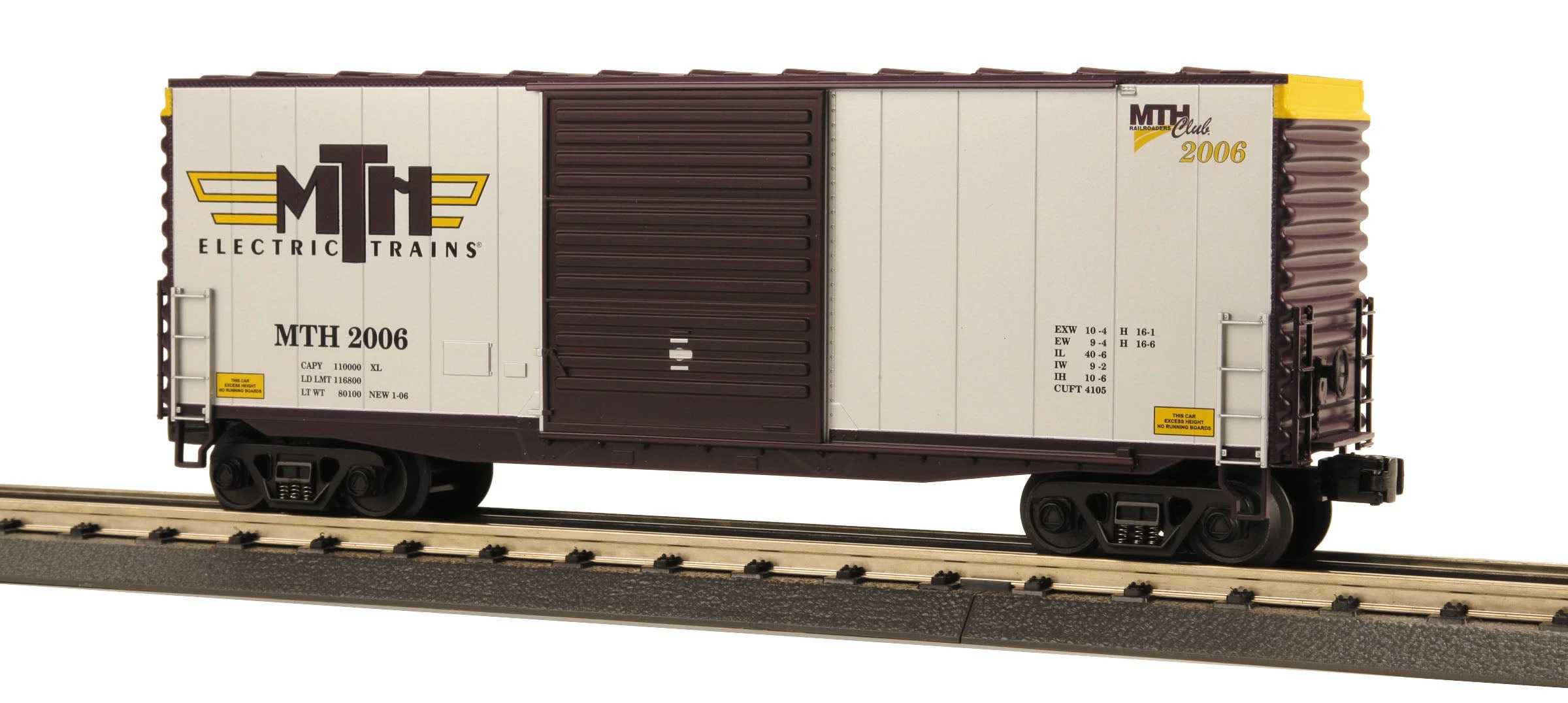 MTH RailKing 30-74347 O Gauge 40' High Cube Boxcar MTH Club - NOS