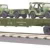 MTH RailKing 30-76041 O Guage Flatcar Wth US ARMY Jeeps - NOS