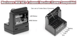 MuchMore Racing MRX-482 4 Channel Sanwa Compatible Receiver
