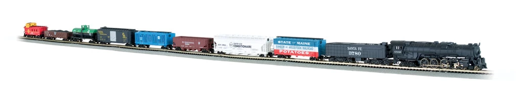 Bachmann 24009 N Scale Starter Train Set Empire Builder With Santa Fe Steam Locomotive - Image 2