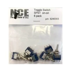NCE 5240303 TS6S125V - 5A On/On SPST Toggle Switch 6 Pack