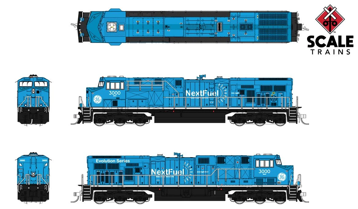 Fox Valley Models 10038 N Scale ES44AC "Next Fuel" GE Demonstrator 3000 DCC LokSound - Image 2