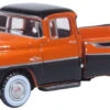 Oxford Diecast 87DP57004 HO Scale 1957 Dodge D100 Pickup Omaha Orange And Jewel Black