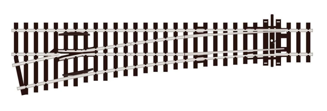 Peco SLE96 HO Scale Code 100 Track Electrofrog #6 Medium Left-Hand Turnout