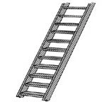 Plastruct Model Parts 90662 STAS-4 HO Scale Stairs (2 Pack)
