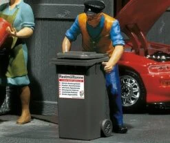 POLA 333205 G Gauge Grey Refuse / Trash Bins 2 Pack