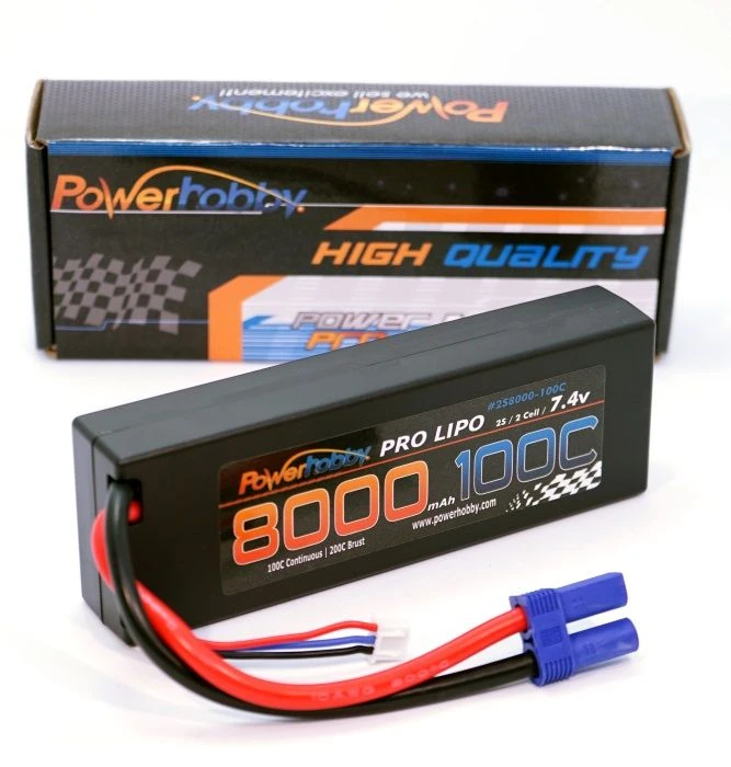 Powerhobby 2S 7.4V 8000mAh 100C Lipo Battery Pack With EC5 (UPS Shipping Only) - Image 2