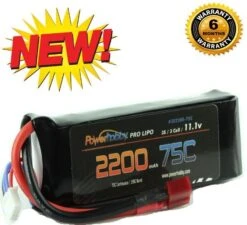 Powerhobby 3S 11.1V 2200mAh 75C Lipo Battery Pack With Deans Plug