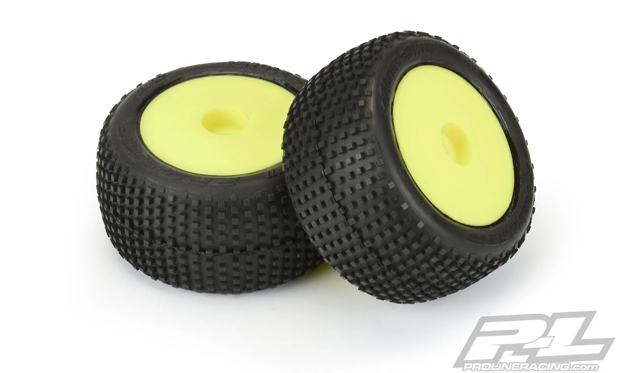 Pro-Line 10177-12 Yellow Front Or Rear Wheels With Hole Shot Tires For Mini-T 1 Pair - Image 3