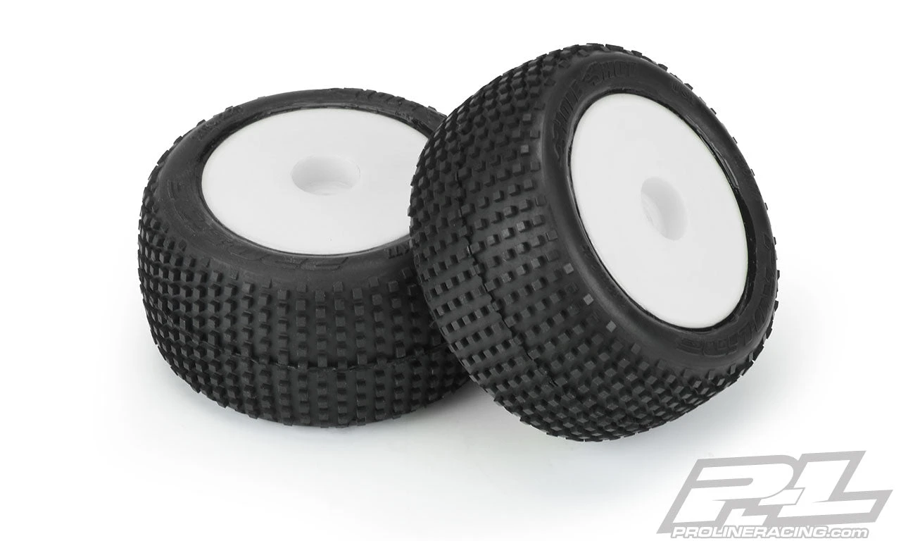 Pro-Line 10177-13 White Front Or Rear Wheels With Hole Shot Tires For Mini-T 1 Pair - Image 3
