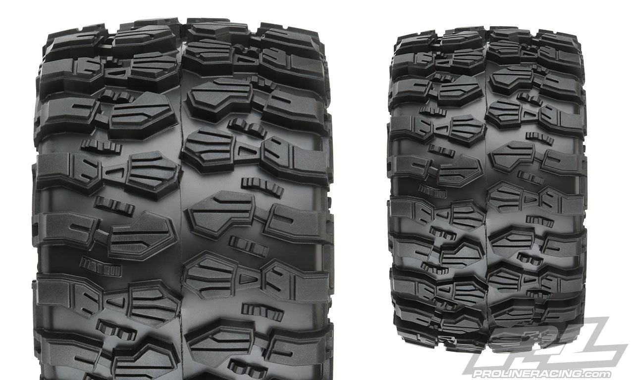 Pro-Line 10190-10 Hyrax 2.8 Tires Mounted On Raid Black Removable Hex Wheels 2 Pack - Image 3