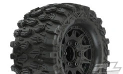 Pro-Line 10190-10 Hyrax 2.8 Tires Mounted On Raid Black Removable Hex Wheels 2 Pack