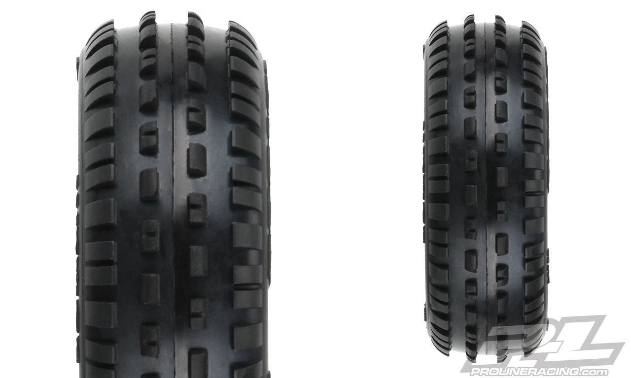 Pro-Line 8298-13 White Rear Wheels With Wedge Carpet Tires For Mini-B 1 Pair - Image 2