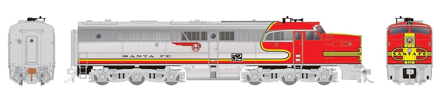 Rapido 023504 HO Scale ALCo PA-1 / PB-1 Santa Fe ATSF 54L/A With DCC And Sound - Image 3