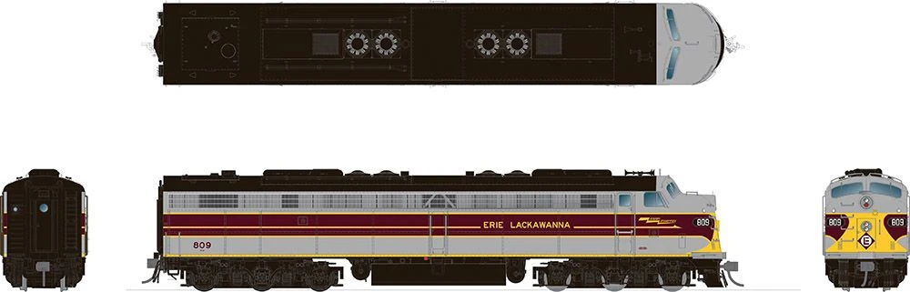 Rapido 028521 HO Scale EMD E8A Erie Lackawanna EL 816 With DCC And LokSound - Image 2
