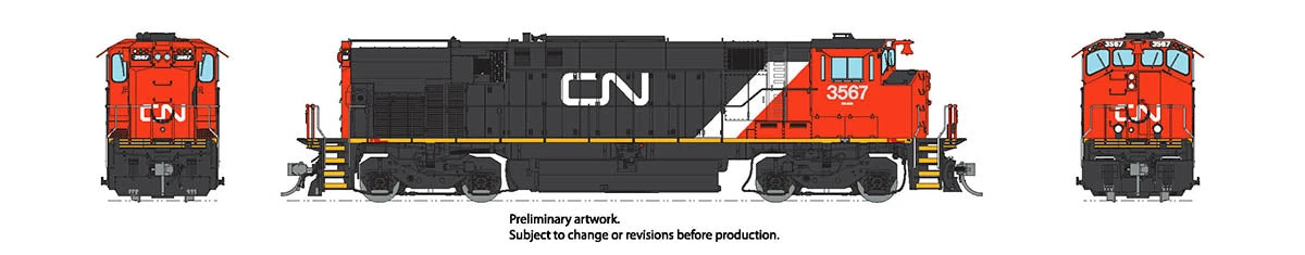 Rapido 033023 HO Scale MLW M420 MR-20c Diesel Canadian National North American CN 3576 - Image 2
