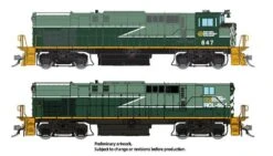 Rapido 033029 HO Scale MLW M420 + M420B Diesel British Columbia "Lightning" BCR 642 + 686
