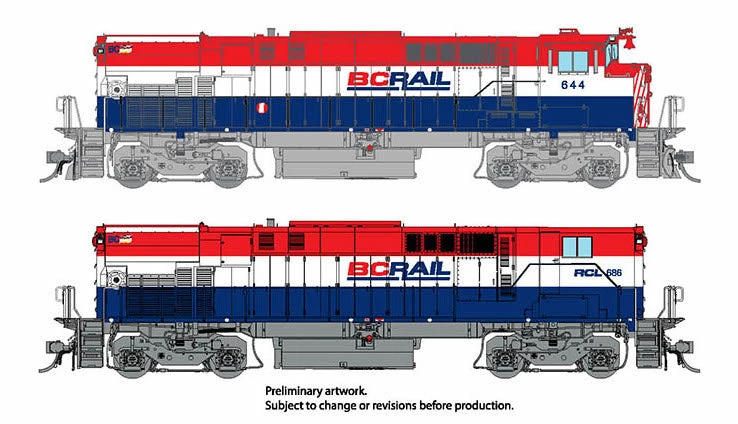 Rapido 033532 HO Scale MLW M420 + M420B Diesel British Columbia "RWB" BCR 641 + 681 DCC Sound