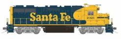 Rapido 038001 HO Scale EMD GP38 Diesel Santa Fe Yellow Warbonnet ATSF 2321