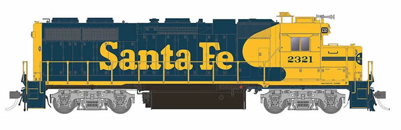 Rapido 038001 HO Scale EMD GP38 Diesel Santa Fe Yellow Warbonnet ATSF 2321